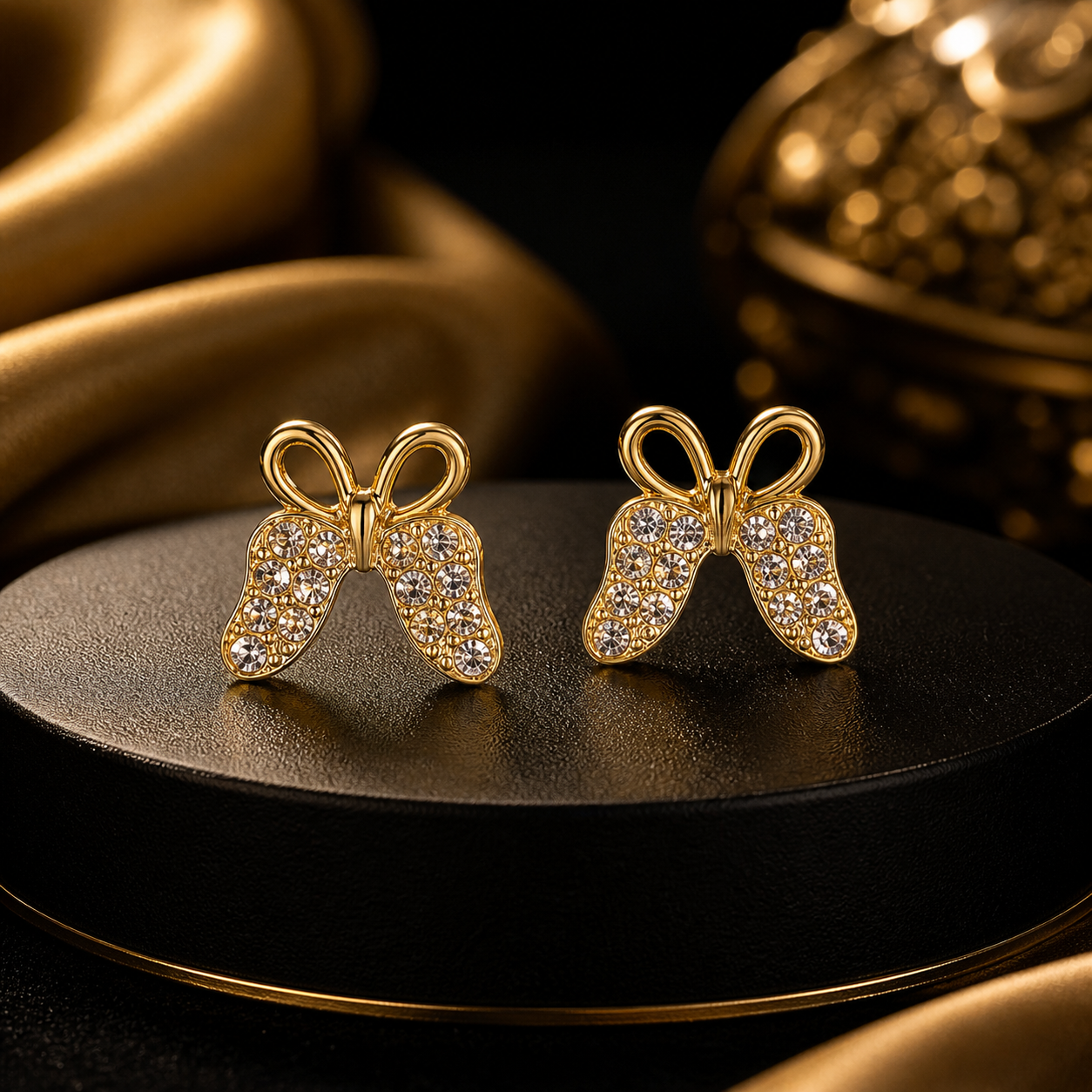 Luxury Butterfly Crystal Stud Earrings