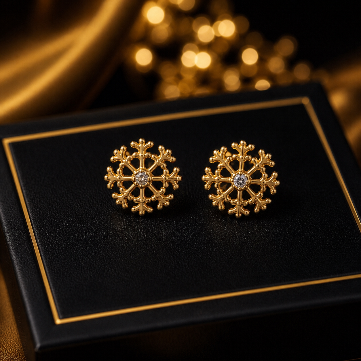 Luxury Snowflake Stud Earrings