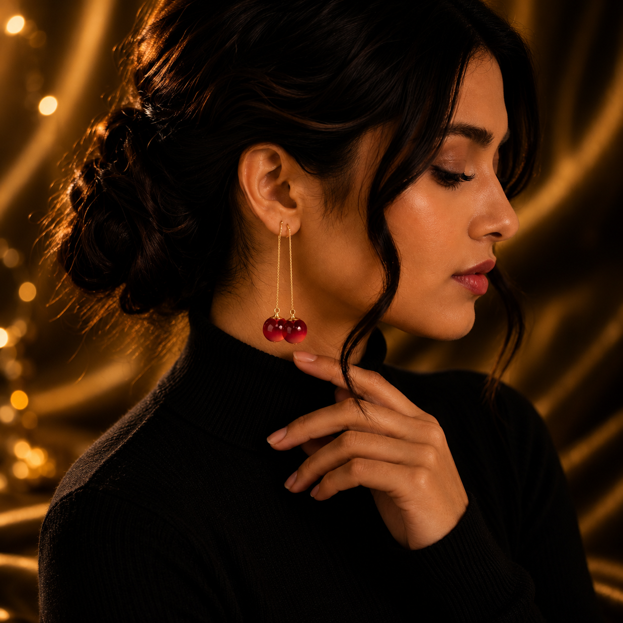 Cherry Drop Earrings