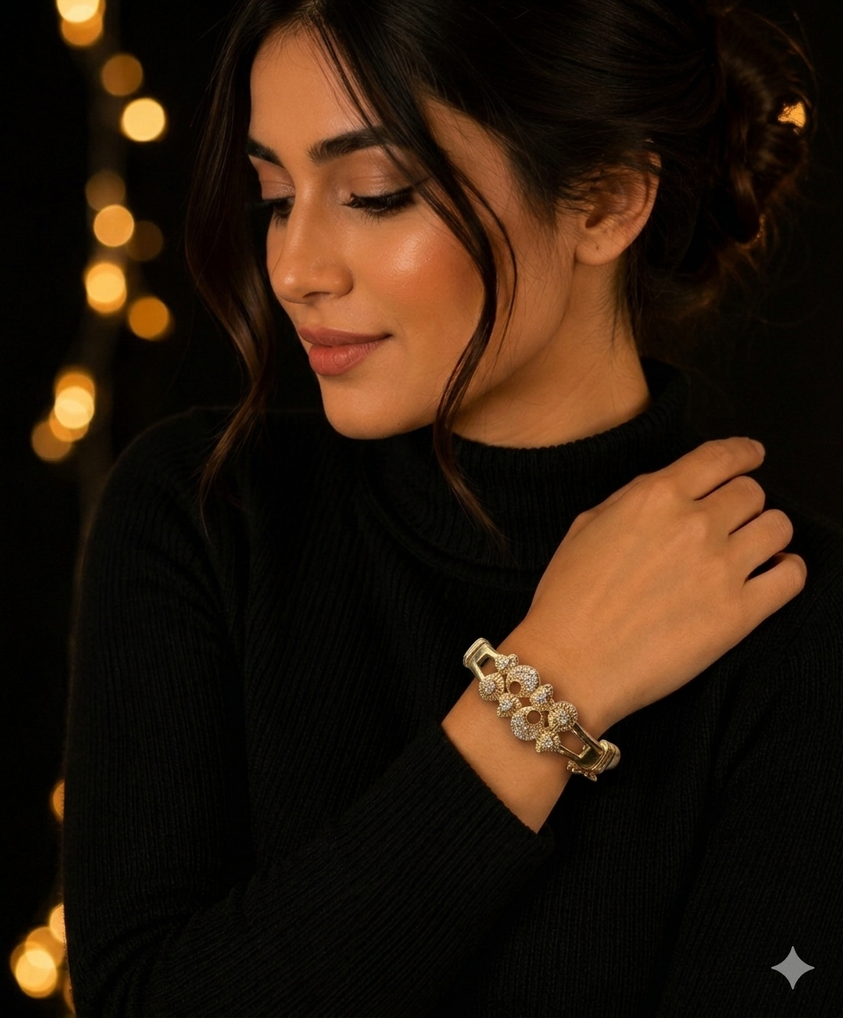 Luxury Crystal Floral Bracelet