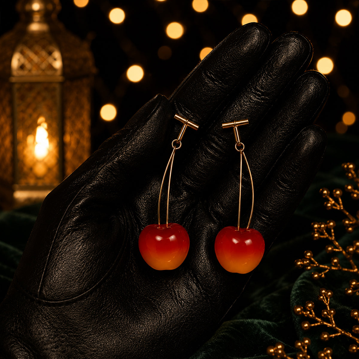 Cute Cherry Drop Earrings