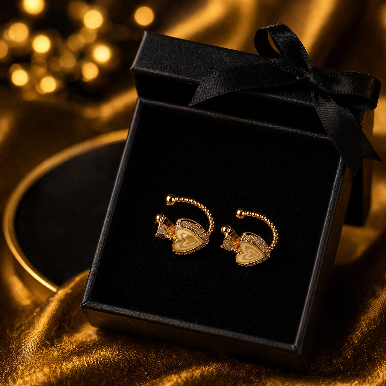 Luxury Heart Crystal Earrings