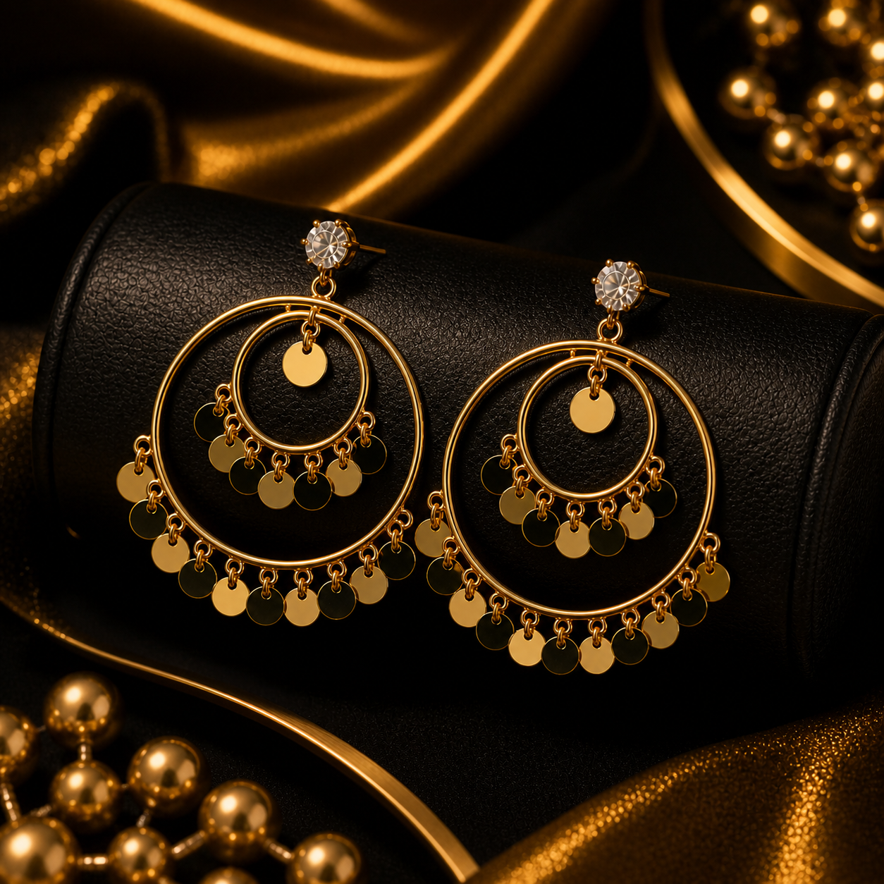 Luxury Coin Hoop Earrings
