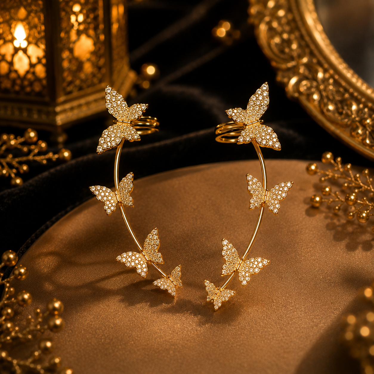 Luxury Butterfly Hoop Earrings