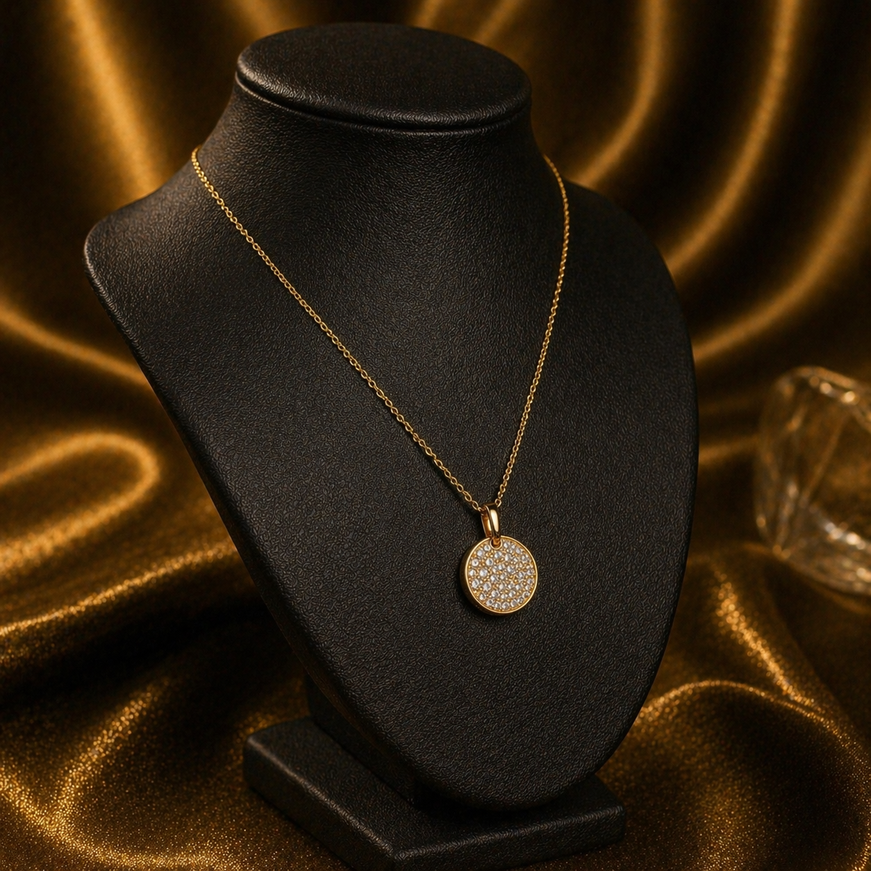 Luxury Round Crystal Pendant Necklace